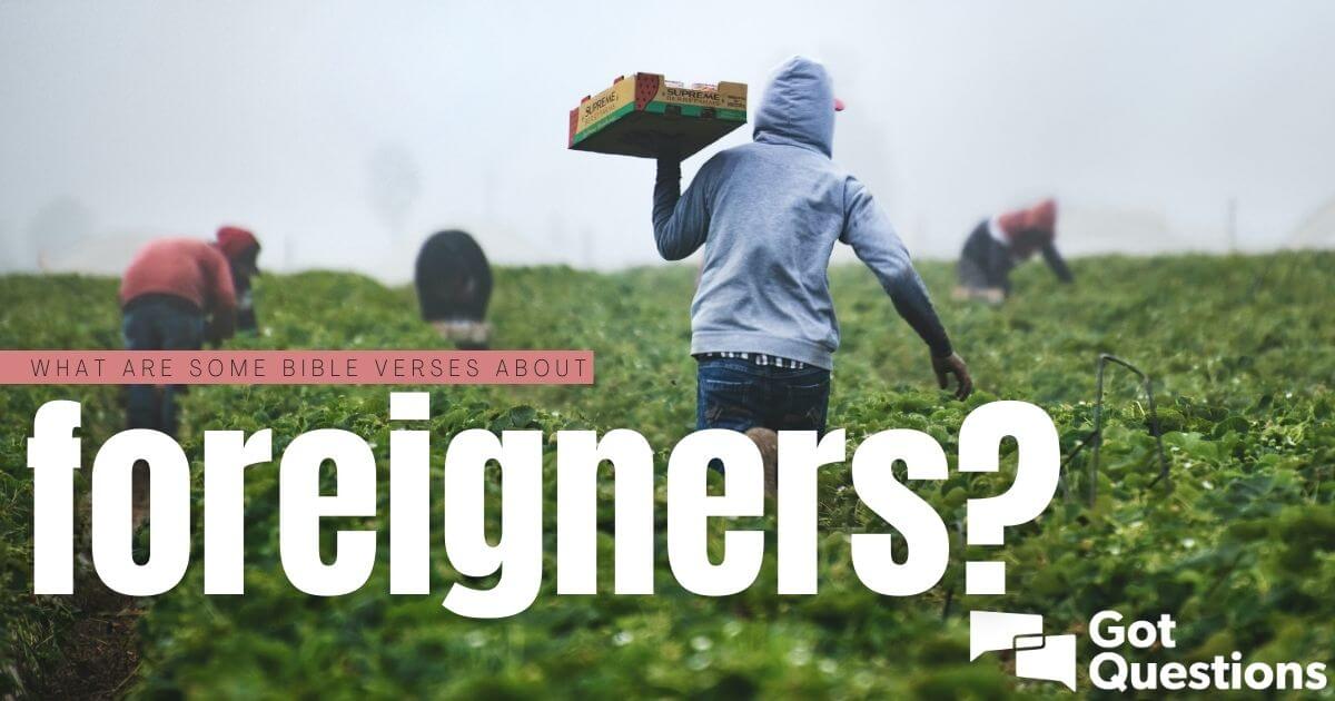What are some Bible verses about foreigners?