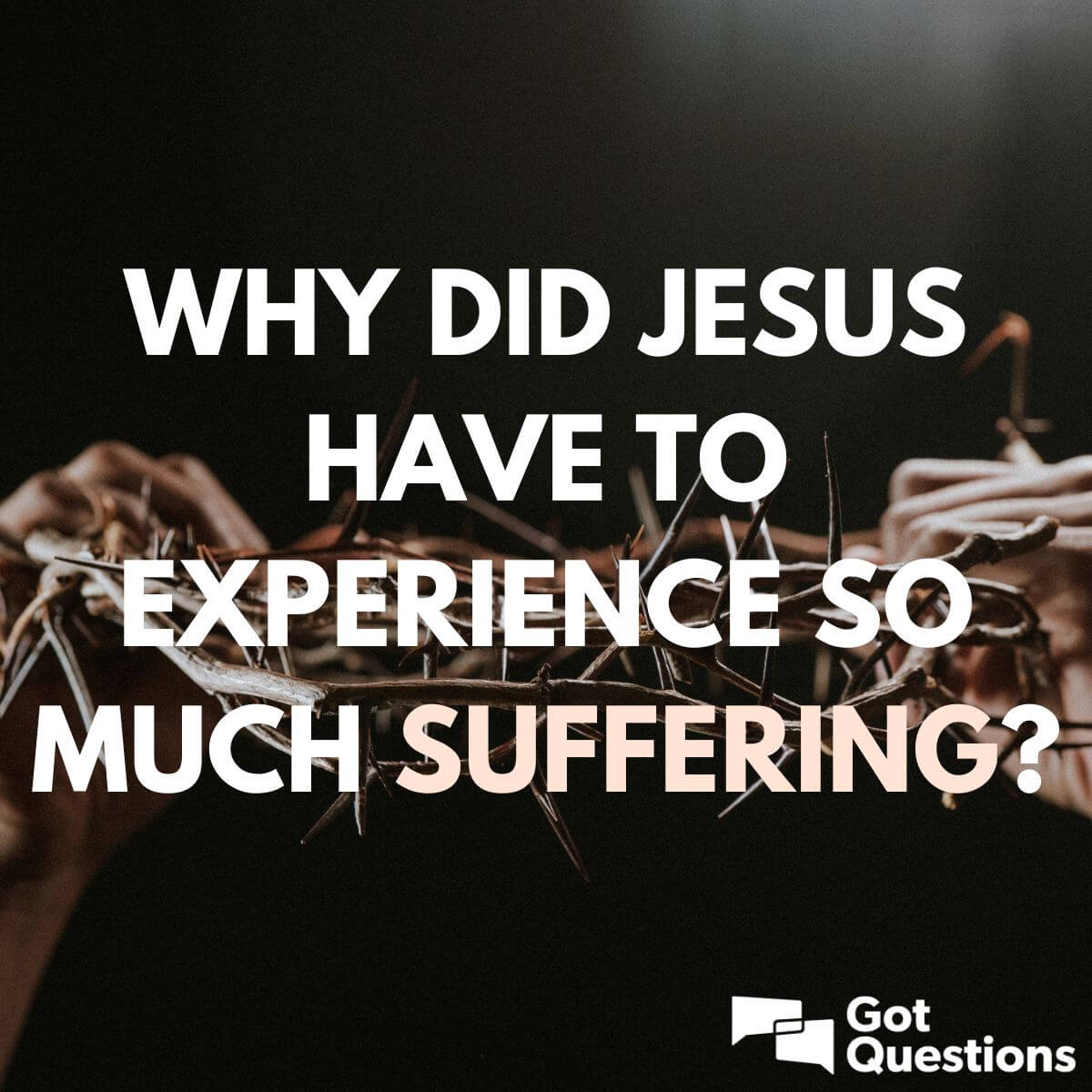 Why did Jesus have to experience so much suffering? | GotQuestions.org