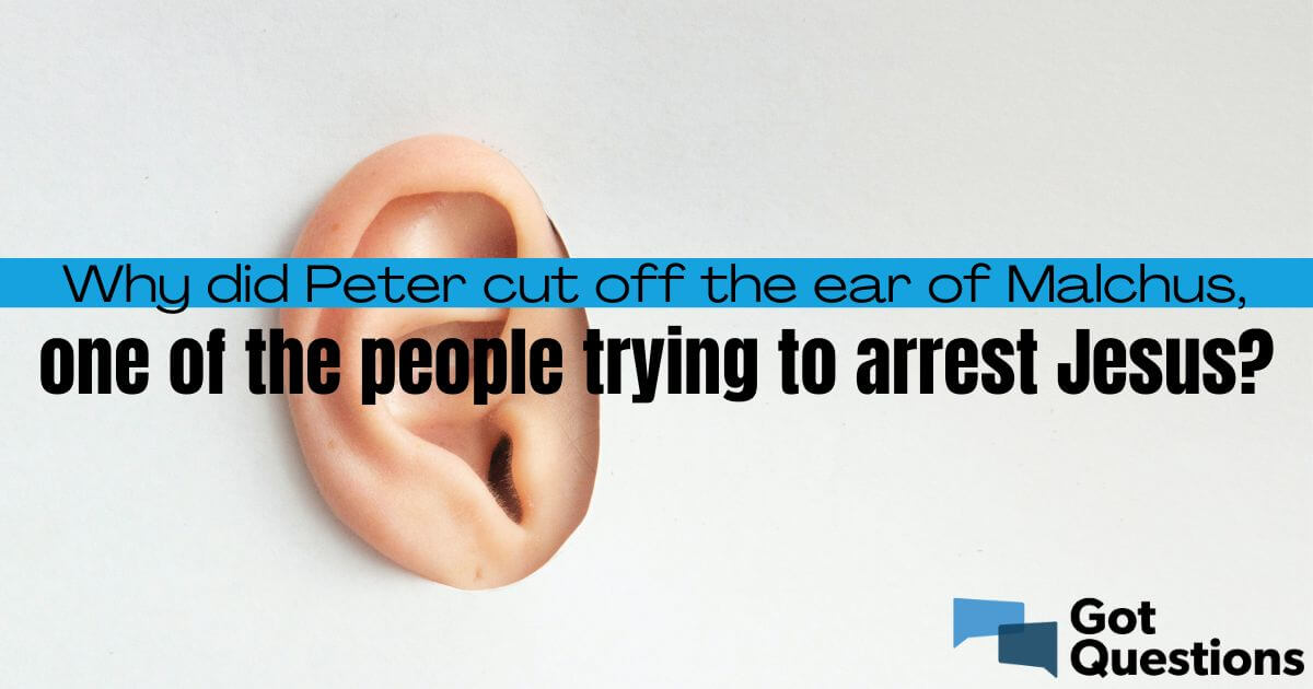 Why did Peter cut off the ear of Malchus, one of the people trying to  arrest Jesus?