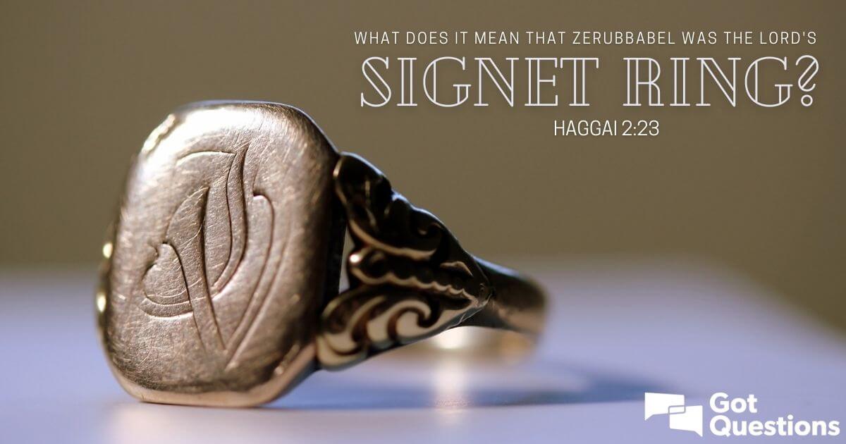 Zerubbabel signet ring