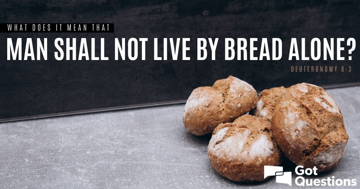 What does it mean that man shall not live by bread alone (Deuteronomy 8