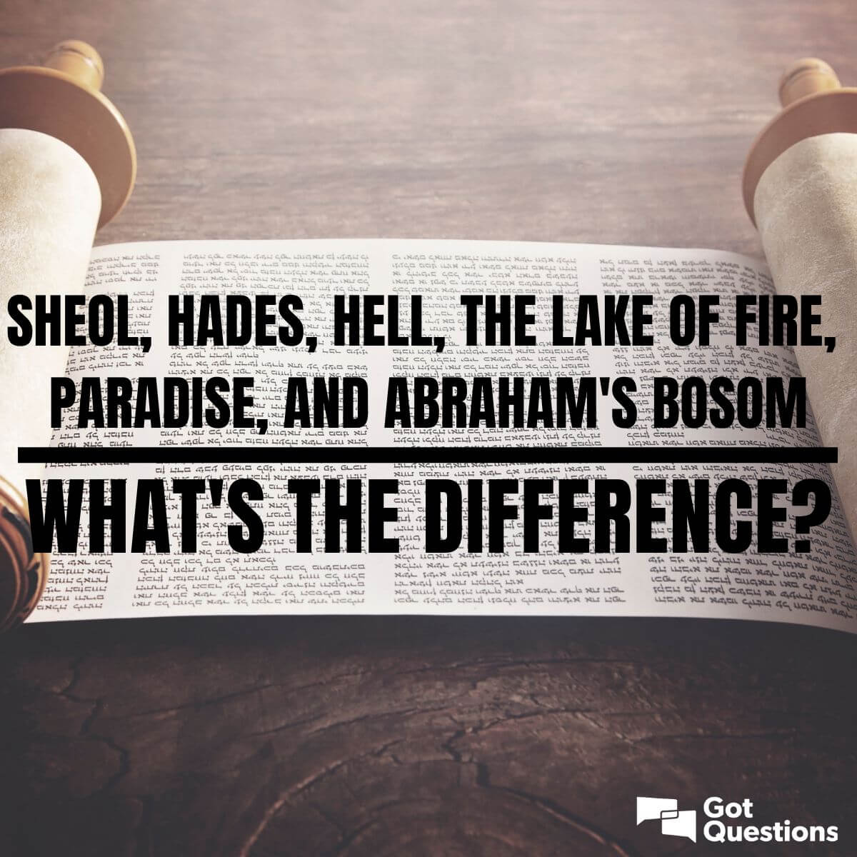 What is the difference between Sheol, Hades, Hell, the lake of fire