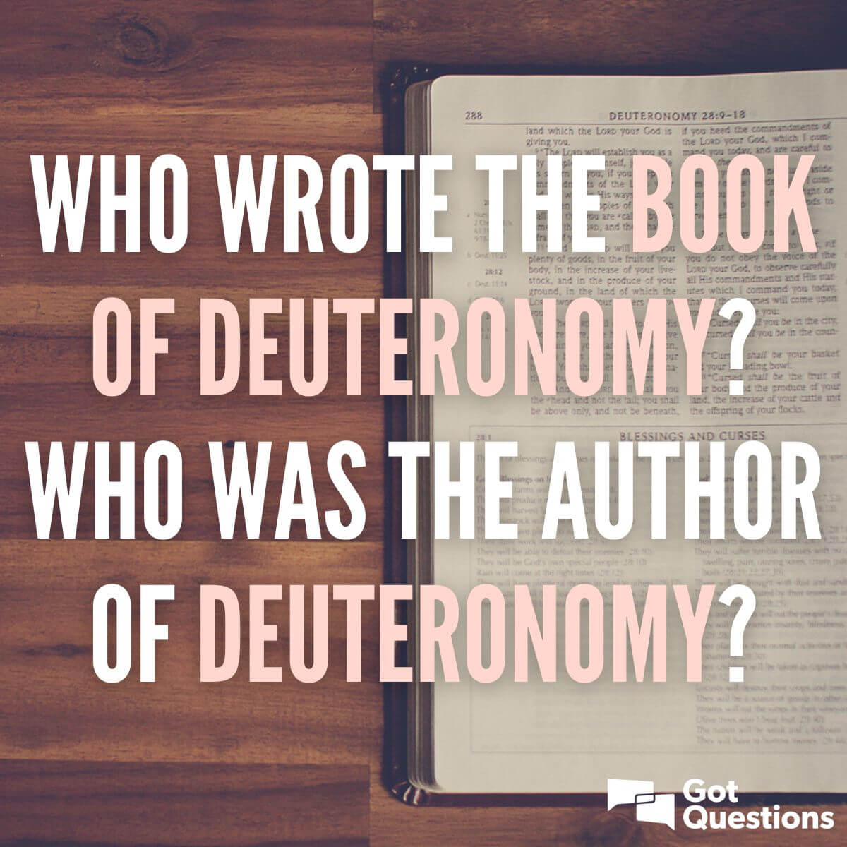 Who wrote the book of Deuteronomy? Who was the author of Deuteronomy