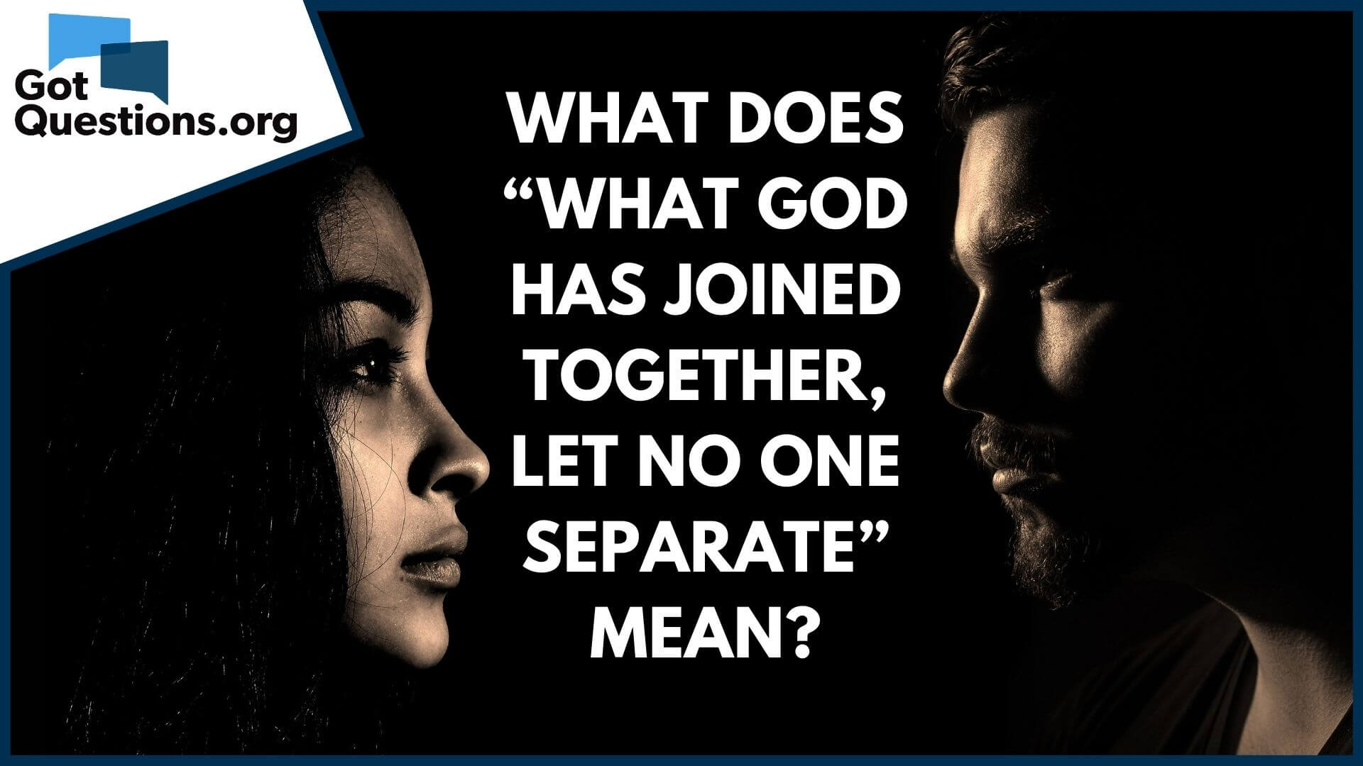 What does “what God has joined together, let no one separate” mean?